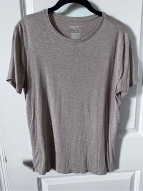Nine West Women’s Short-Sleeve Crew Tee in Taupe-Large